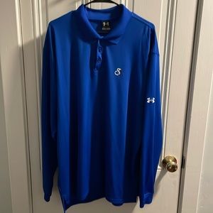 Blue Under Armour L\S polo - great condition
